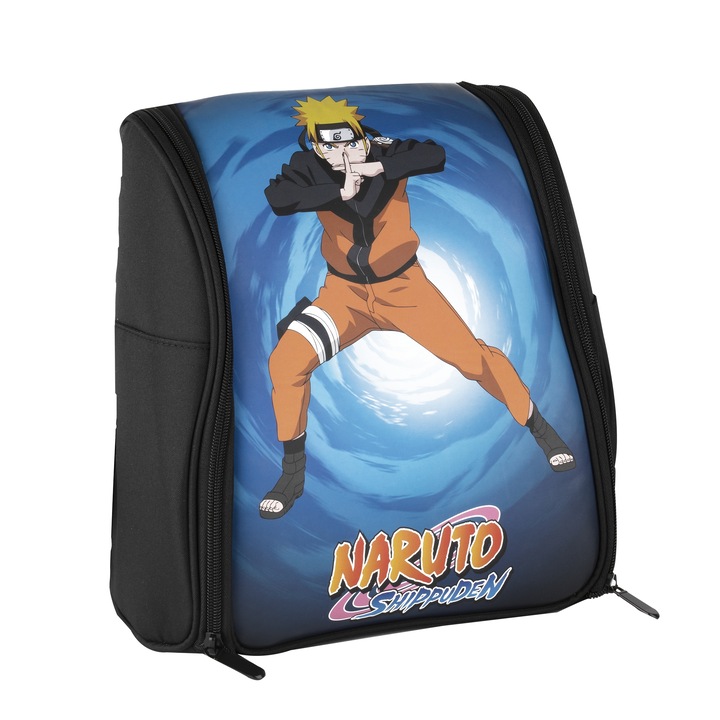 Konix - NARUTO "Naruto" Nintendo Switch/OLED Gamer Hátizsák - Fekte-Kék Mintás