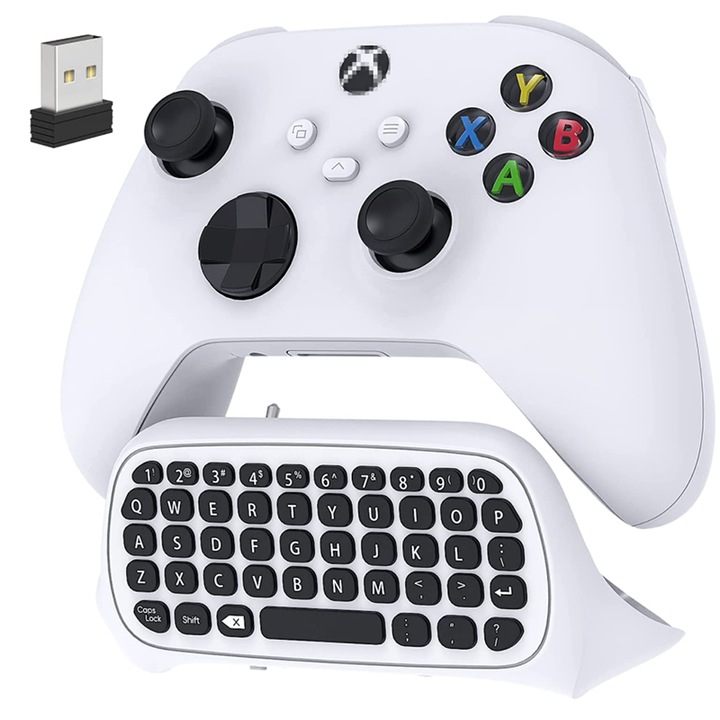 OEM Billentyűzet a kezelőszervekhez, Kompatibilis az Xbox Series X/S/One/One S készülékekkel, Beépített hangszóró, Fehér