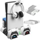 Hűtő- és töltőállvány PlayStation 5/5 SLIM, FROGGIEX, 3200 RPM, 3 mód, fekete/fehér