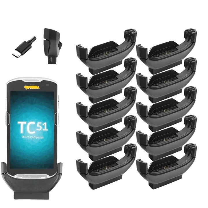 Clip-on Type-C töltő Zebra TC51 TC56 TC52 TC57 számára