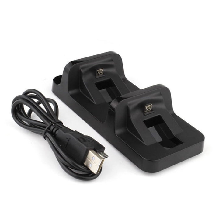 Dual kontroller töltőállomás Controller PS4 - PlayStation 4 - fekete