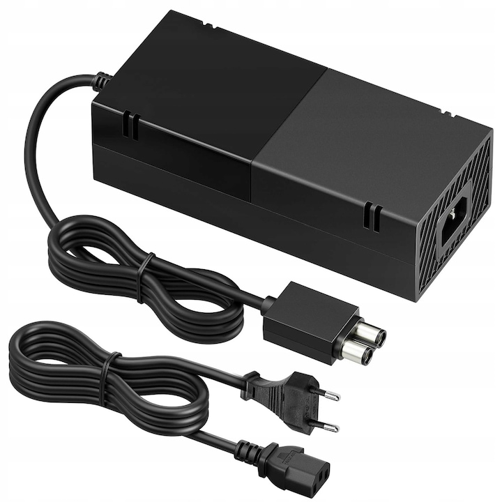 Konzol töltő adapter Xbox One-hoz, 100-240 V, 130 W, LED jelzőfény, zajmentes kialakítás, hőelvezetés, beépített intelligens chip, fekete